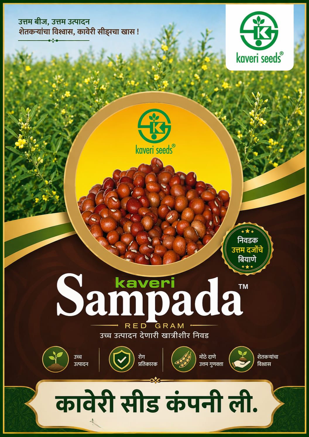 TUR SAMPADA (RED GRAM) - BY KAVERI SEEDS
